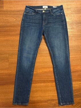 Frame The Looker skinny jeans in a dark wash stretch denim